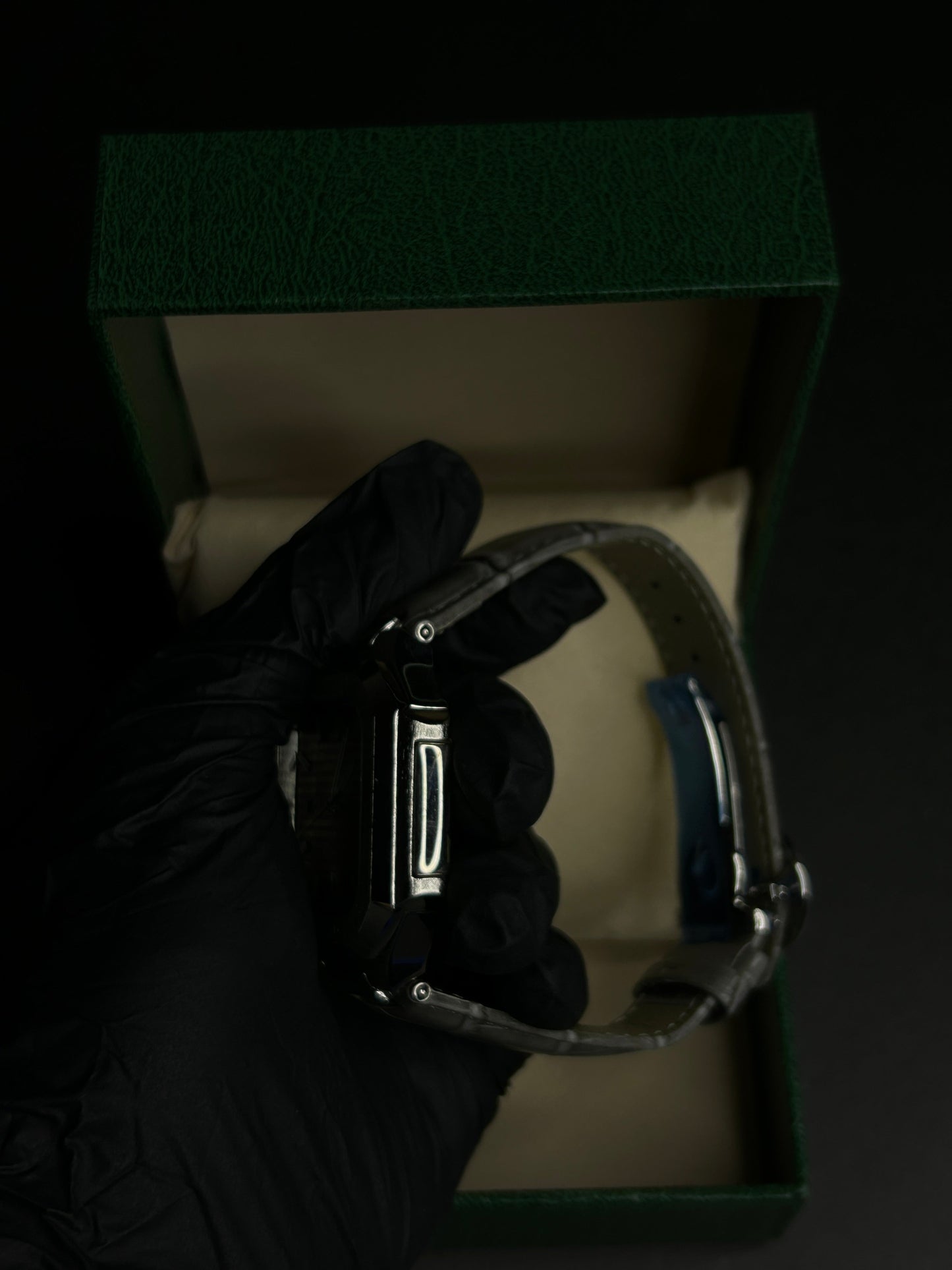 Luxury Patek Philippe Square Dial– Brushed Steel Finish