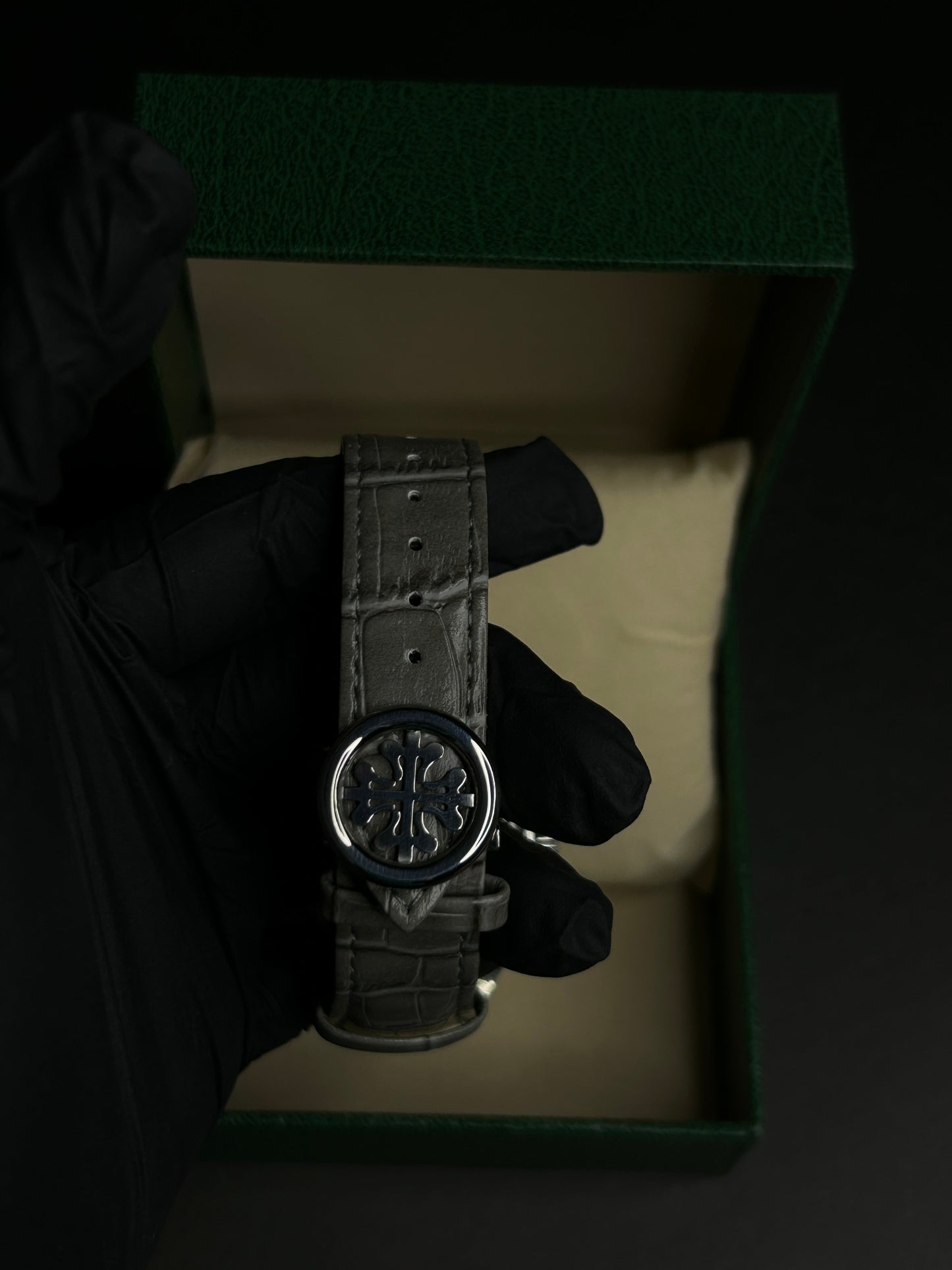 Luxury Patek Philippe Square Dial– Brushed Steel Finish