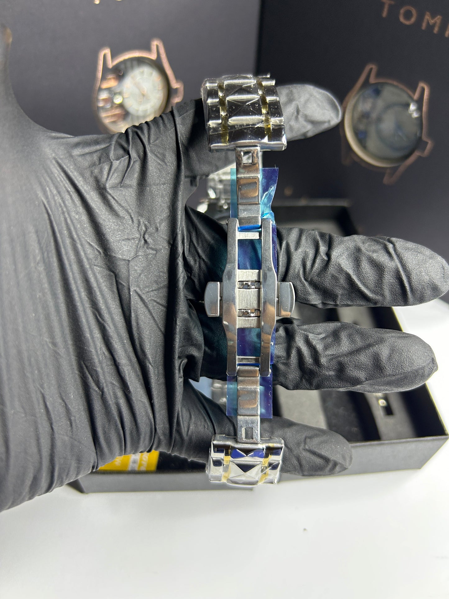 Two Tone Binbond Silver Prism Dial Watch