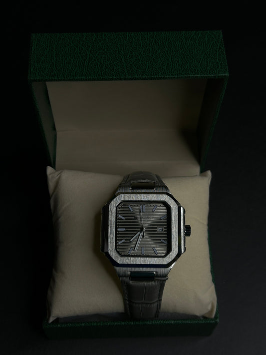 Luxury Patek Philippe Square Dial– Brushed Steel Finish